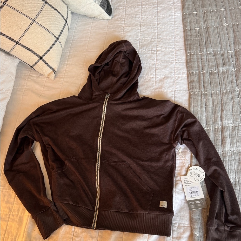 XS Vuori Halo Modern Full-Zip Hoodie Java Heather